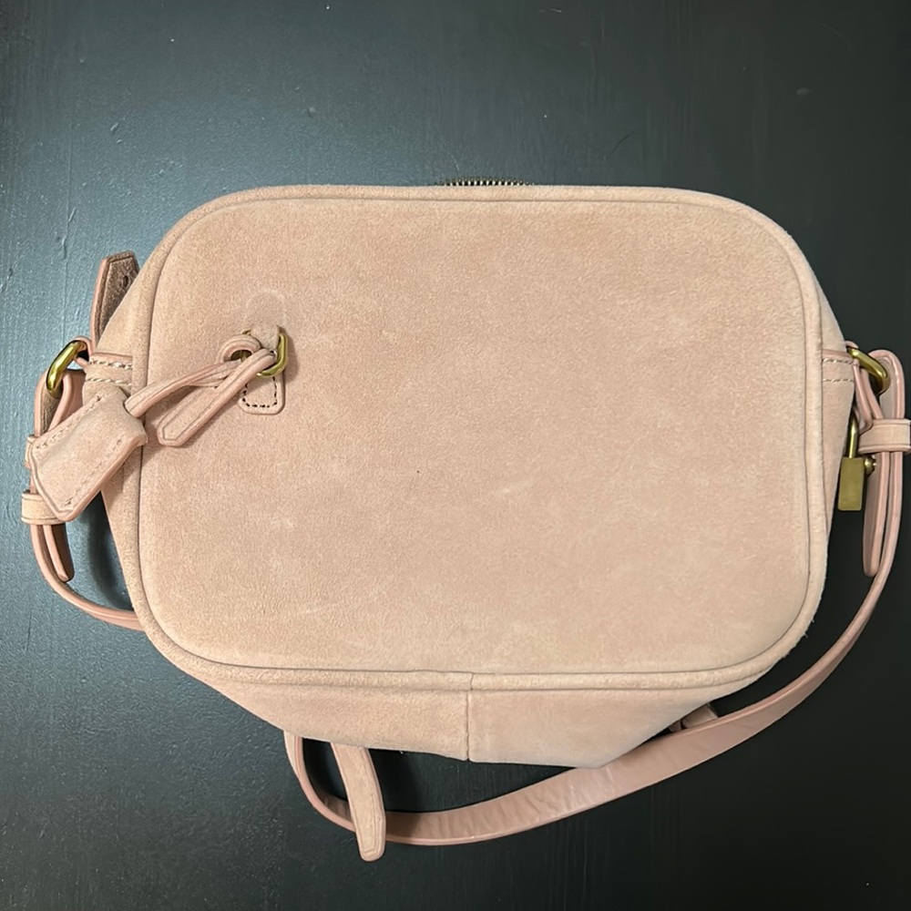J. Crew Camera Bag Pink Suede